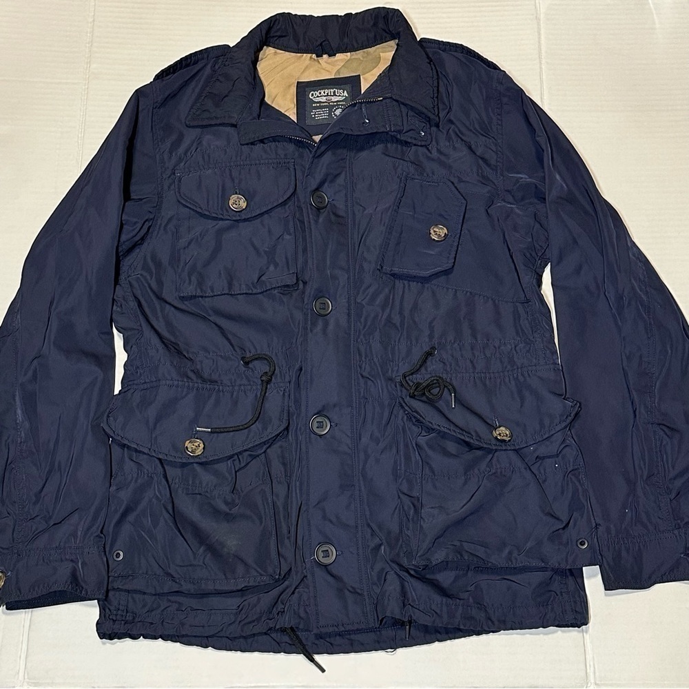 Allen Edmonds x Cockpit USA Weathered Navy Field Polyester Jacket Z24Y008